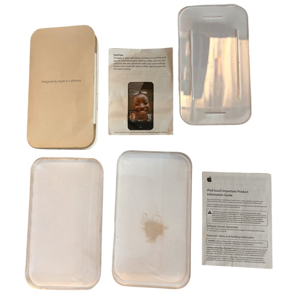 Apple iPod Touch 8GB Original Retail Box w/ Inserts & Plastic Case – No iPod